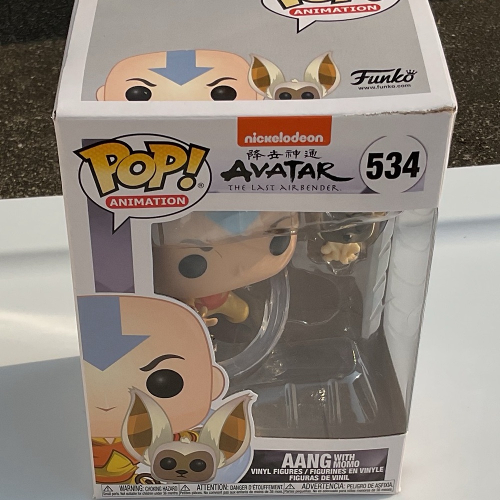 Funko Avatar Aang with Momo Figure - Blue and Brown